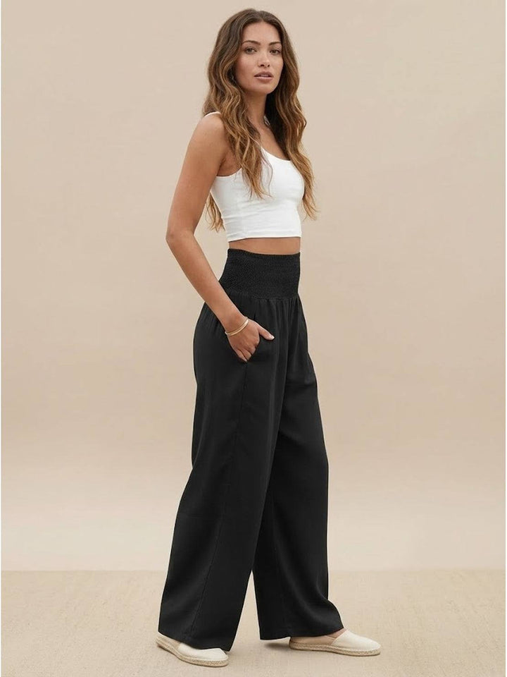 Sorrel | Soft Shirred Waist Wide Leg Pants