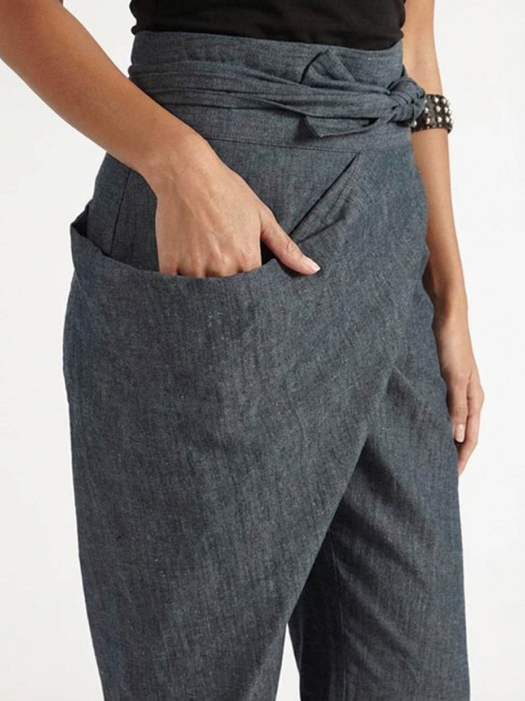 Vida | Sculpted High Waist Wrap Front Tapered Pants