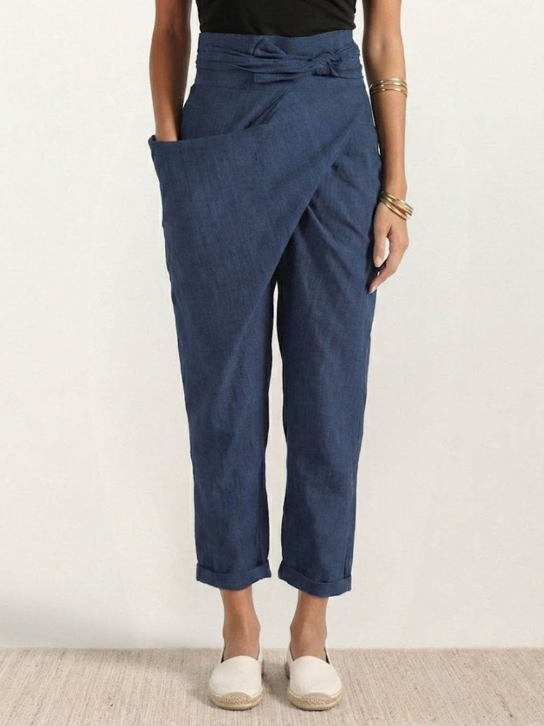 Vida | Sculpted High Waist Wrap Front Tapered Pants
