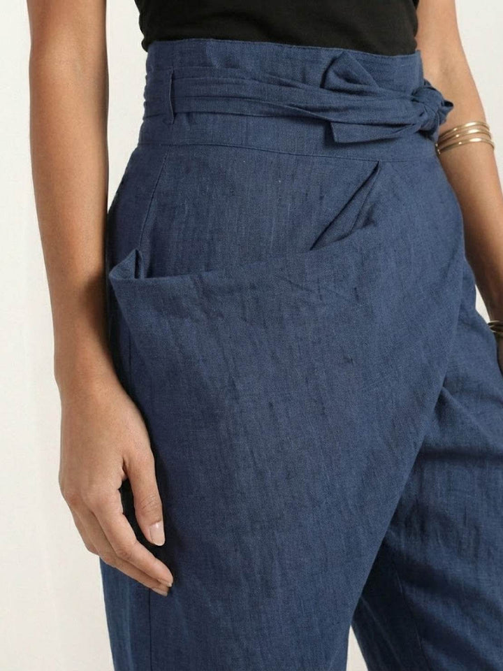 Vida | Sculpted High Waist Wrap Front Tapered Pants