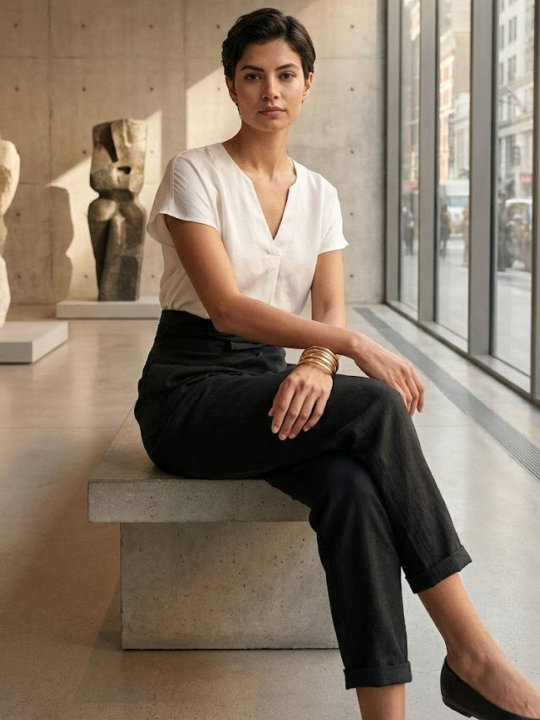 Vida | Sculpted High Waist Wrap Front Tapered Pants