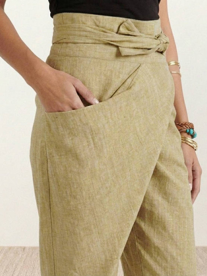 Vida | Sculpted High Waist Wrap Front Tapered Pants