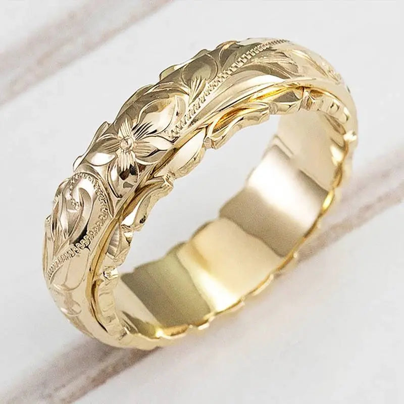 Gold Ring Antique Blossom