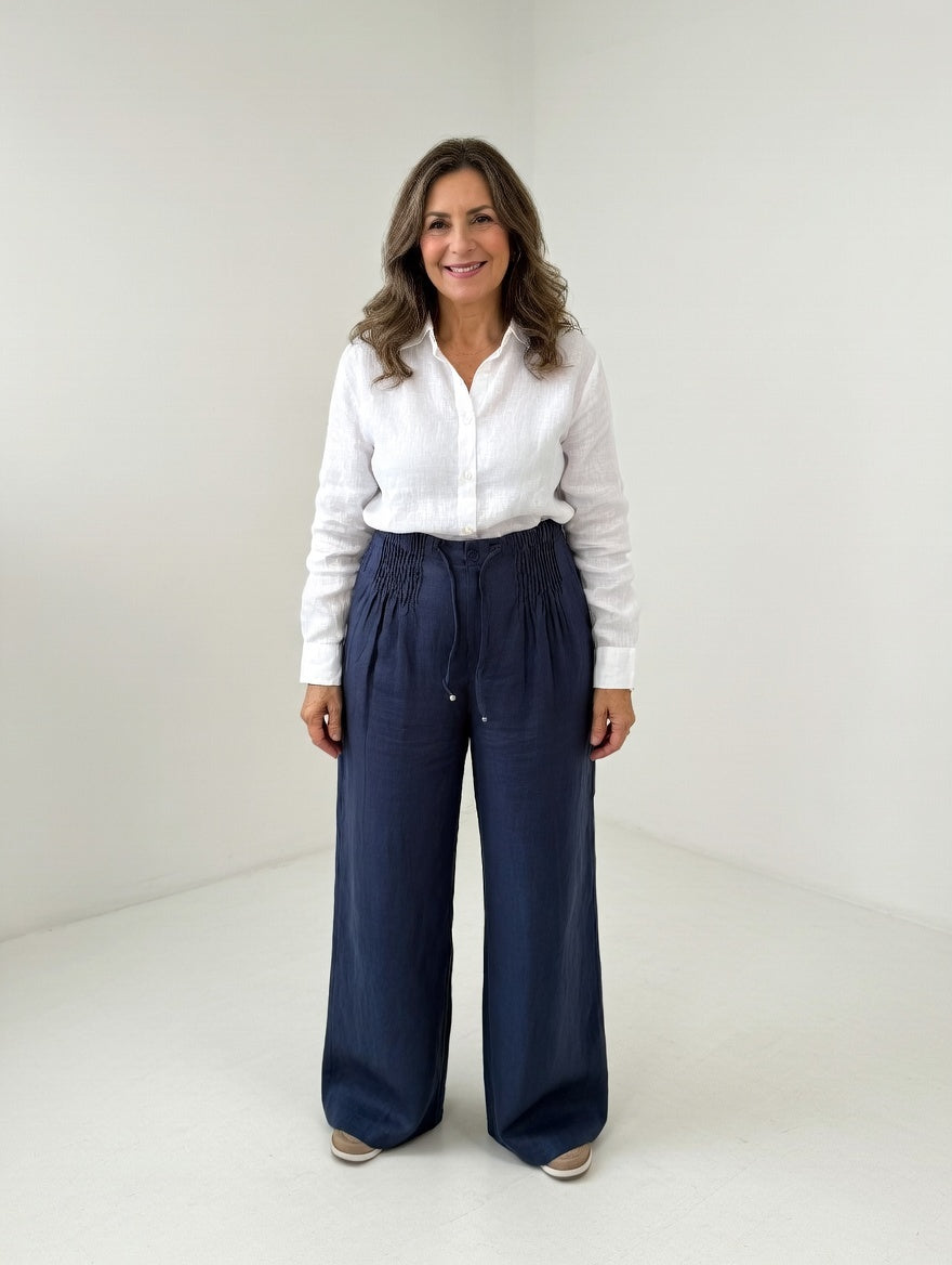 Bridie | Easy Lightweight Cotton Wide Leg Pants