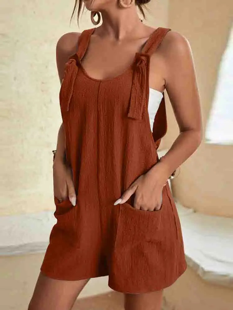 Nessa | Easy Cotton Playsuit with Pockets