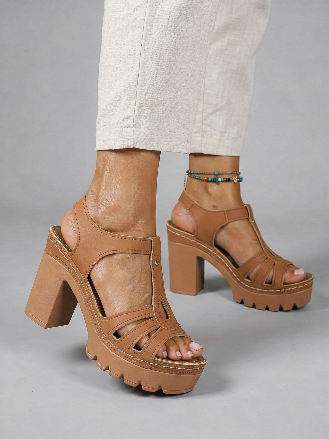 Tayla | Elegant Platform Block Heel Wedge Sandals