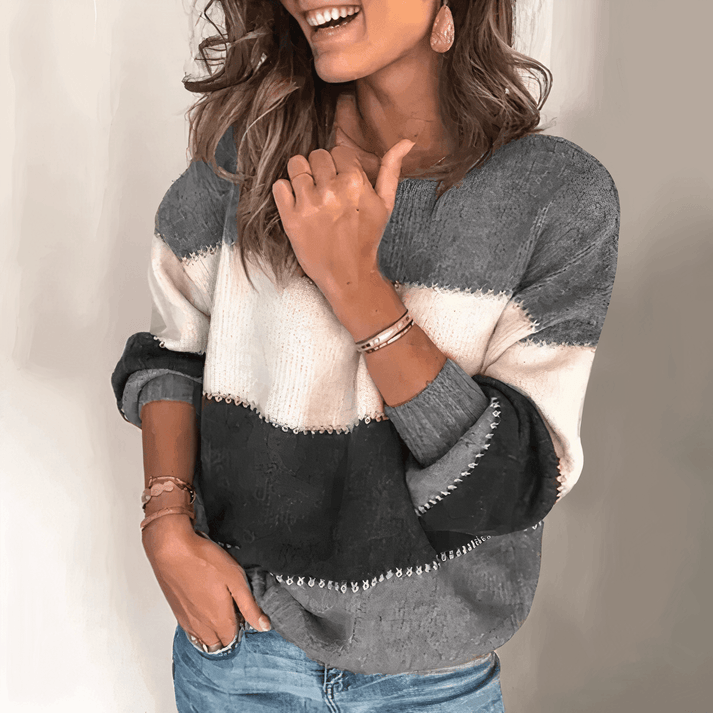 Ona | Colour Block Knit Jumper