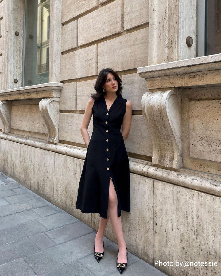 Nora | Elegant V-Neck Tunic Midi Dress