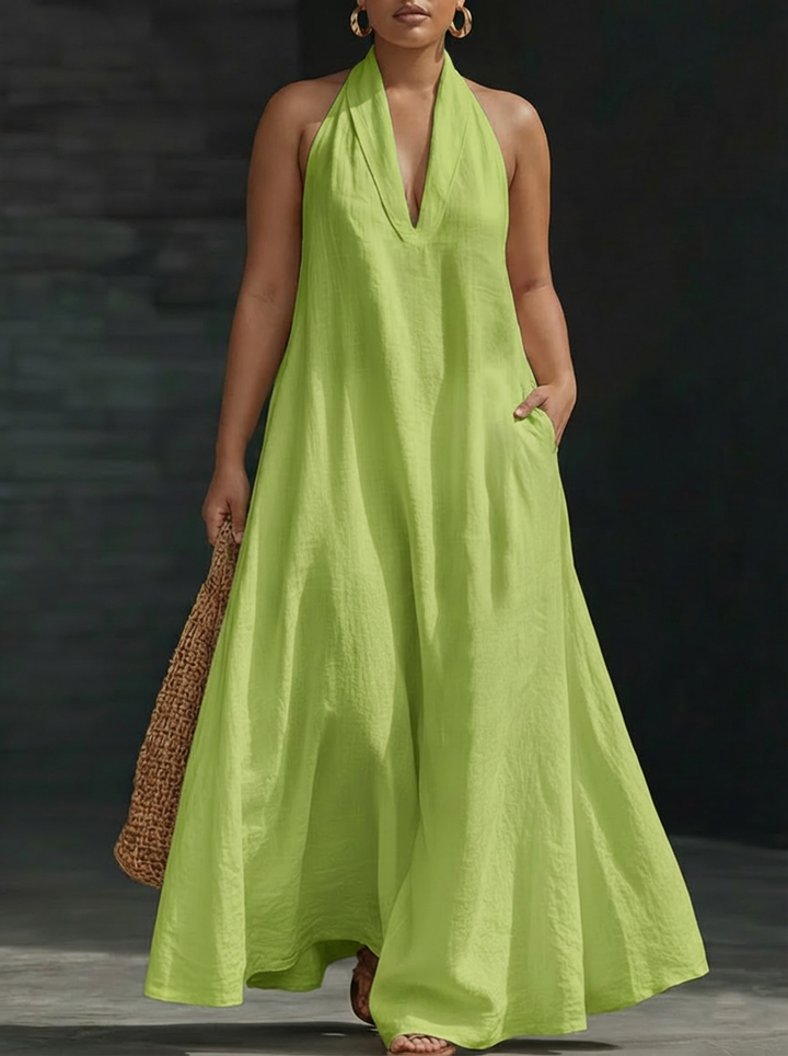 Aveline | Halter Maxi Dress