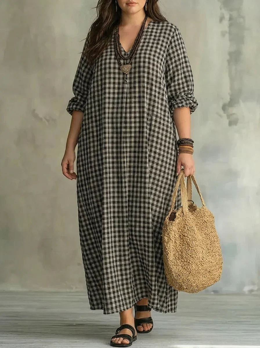 Mila | Check Maxi Dress
