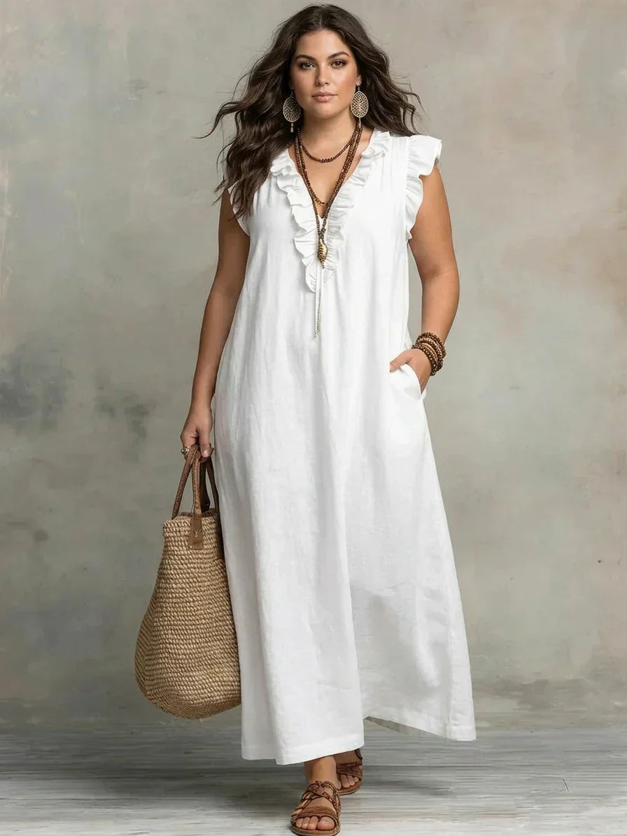 Sienna | Boho Ruffle Maxi Dress