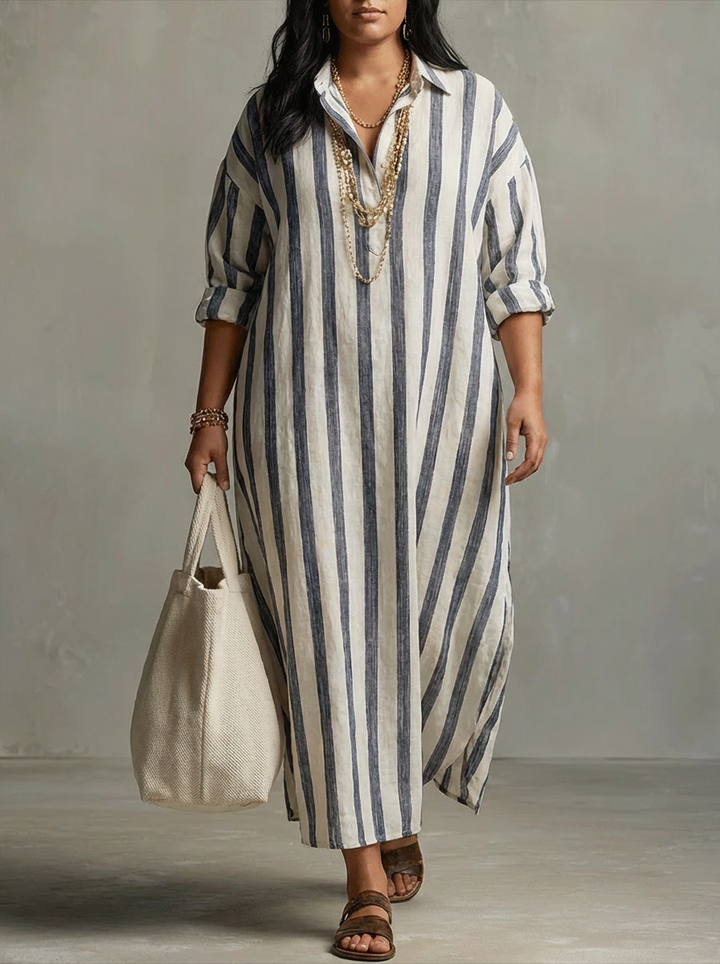 Liora | Stripe Oversized Maxi Dress