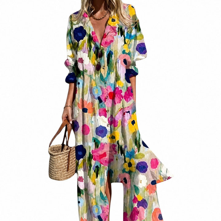 Paula Elegant Boho Dress - Multicolored 1
