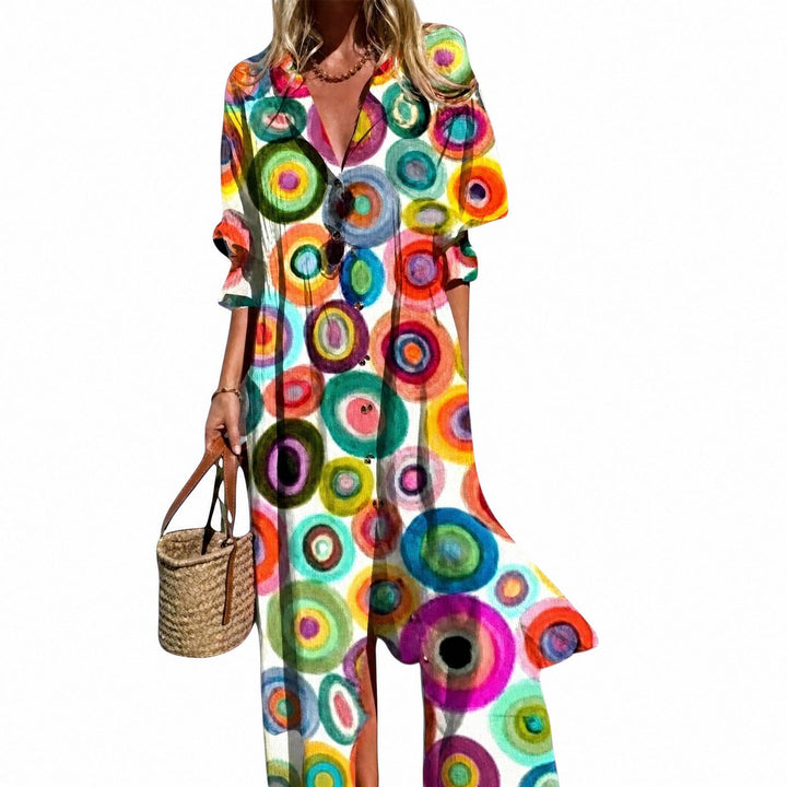 Paula Elegant Boho Dress - Multicolored 2
