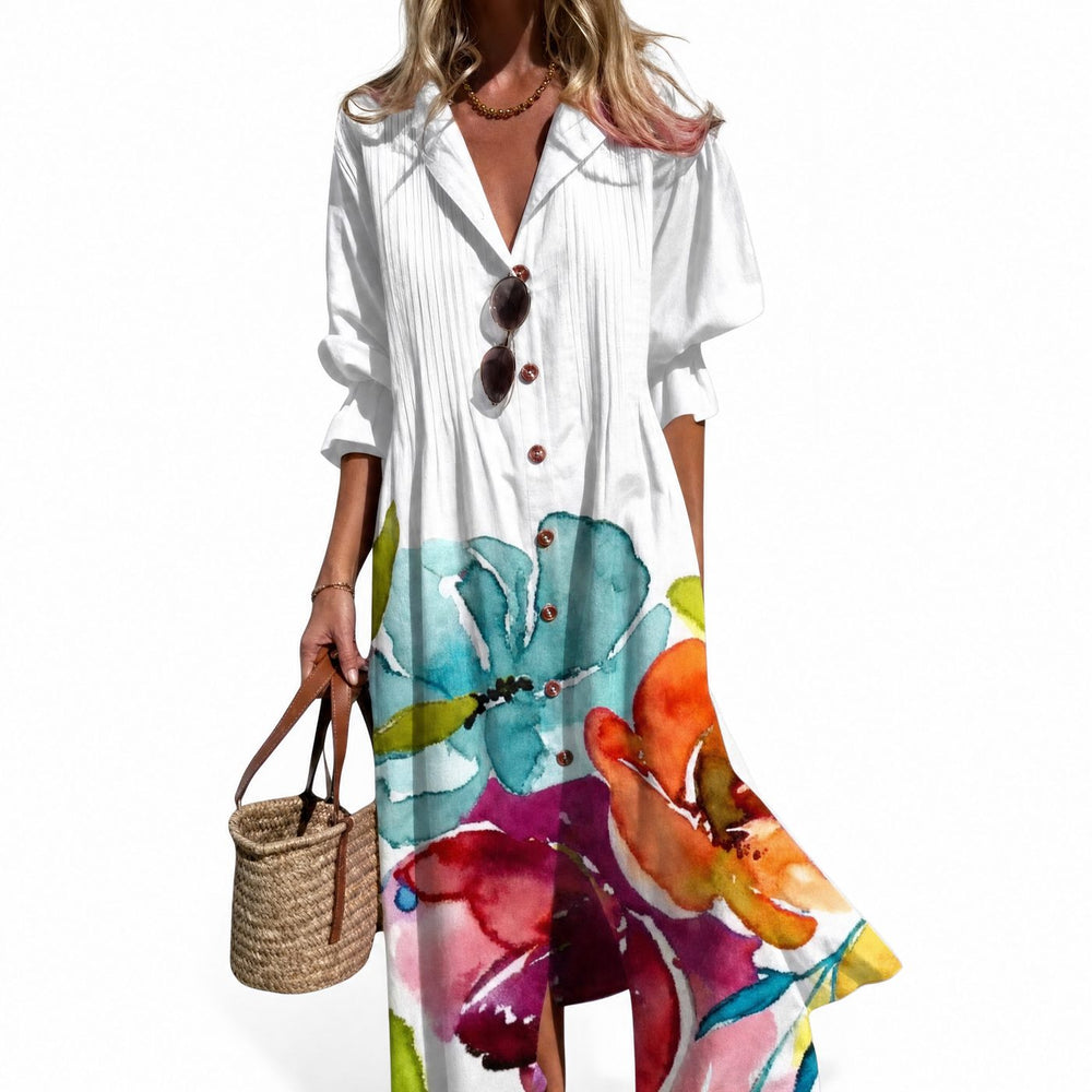 Paula Elegant Boho Dress - White
