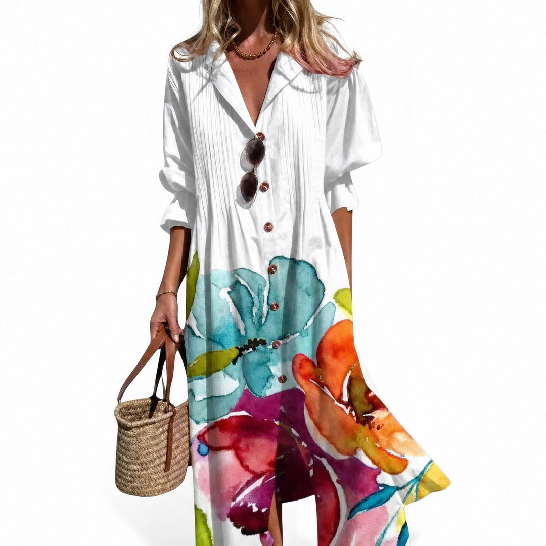 Paula Elegant Boho Dress - White