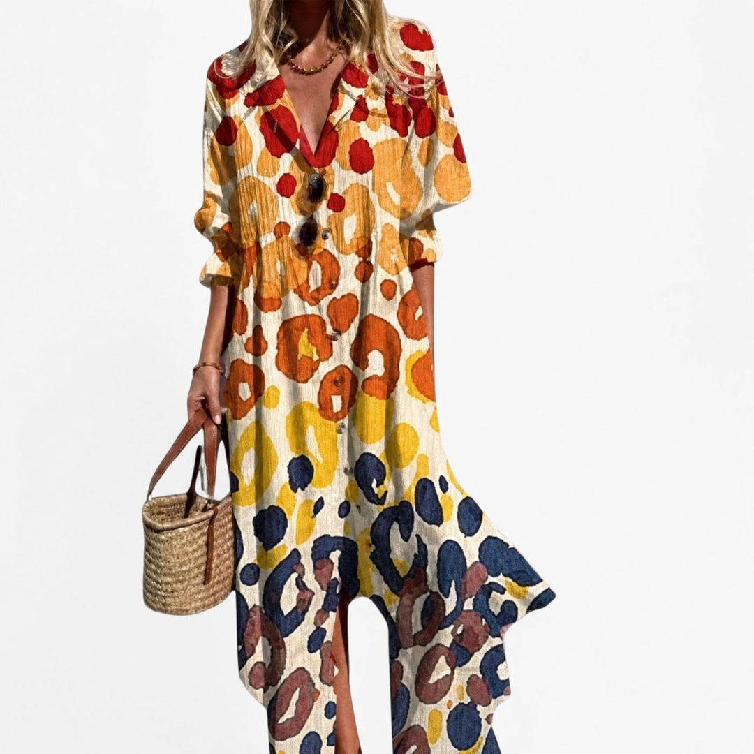 Paula Elegant Boho Dress - Yellow
