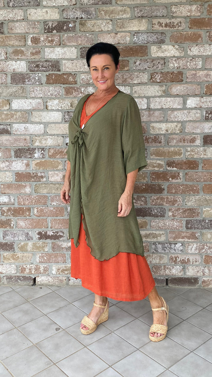 Fleur | Olive Longline Jacket
