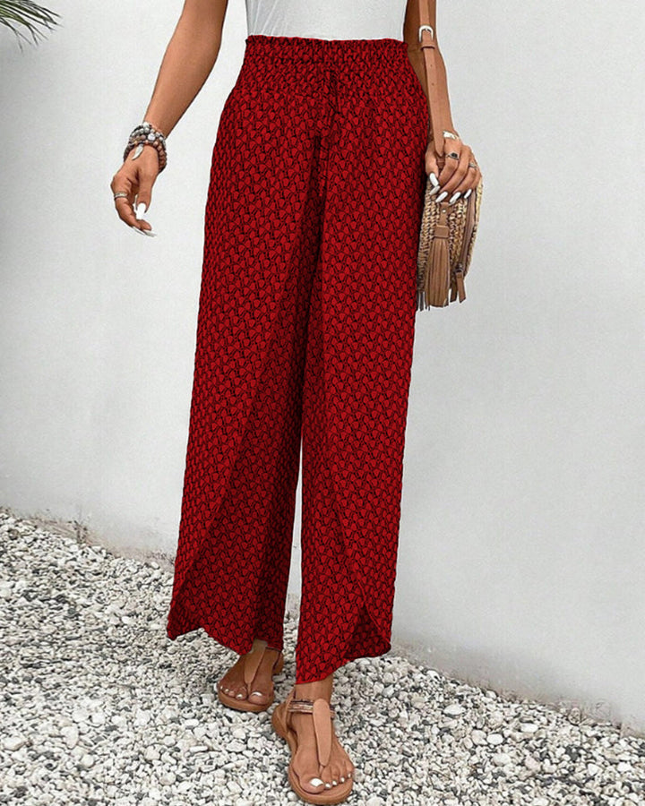 Eadie | Printed Relaxed Wide Leg Palazzo Pants