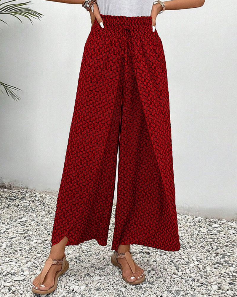 Eadie | Printed Relaxed Wide Leg Palazzo Pants