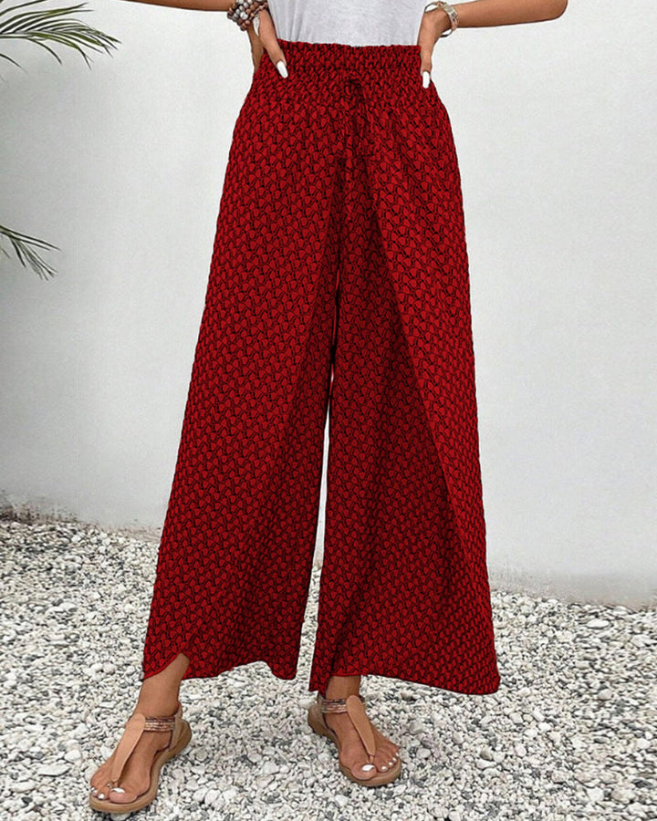 Eadie | Printed Relaxed Wide Leg Palazzo Pants