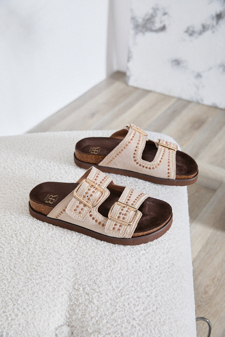 Coraline | Beige Wedge Sandal