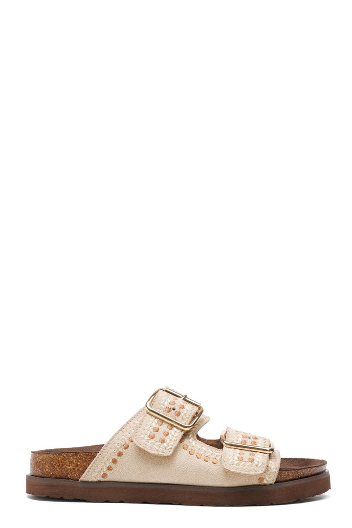 Coraline | Beige Wedge Sandal